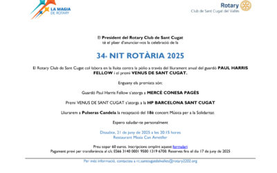 Masia Can Ametller acoge la 34ª Noche Rotaria del Rotary Club de Sant Cugat